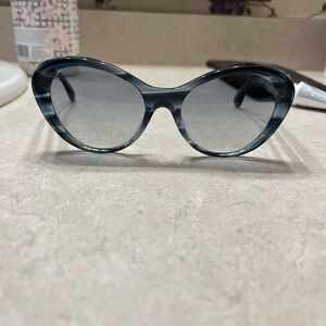 Oliver Peoples Zarene sunglasses in washed Lapis w/soft teal gradient lenses.